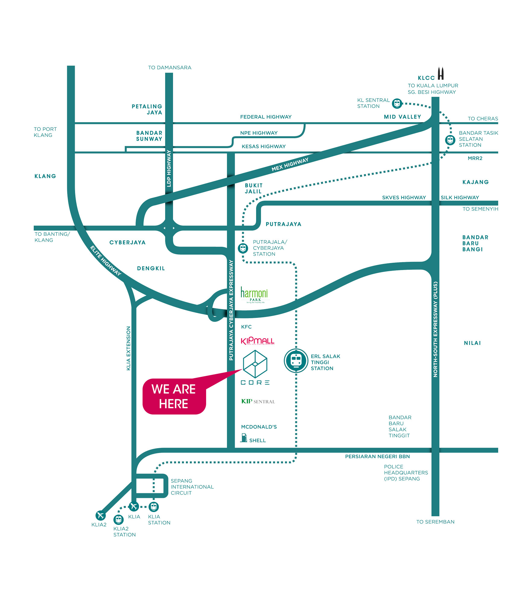 CORE Avenue @ Sepang Location Map